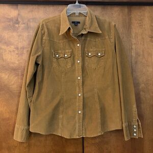 GAP Women's Brown Corduroy Shirt Jacket